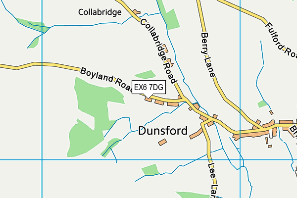 EX6 7DG map - OS VectorMap District (Ordnance Survey)