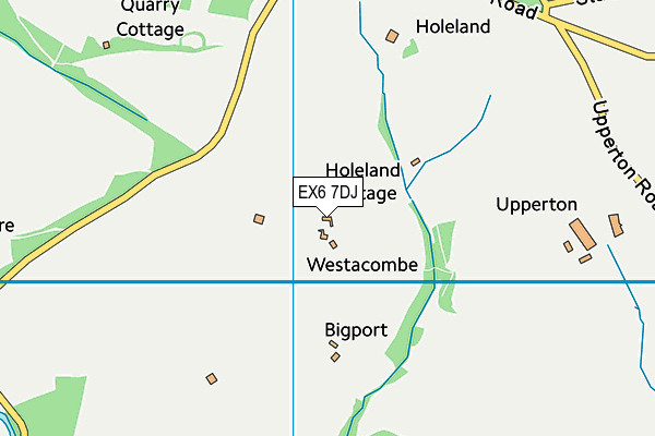 EX6 7DJ map - OS VectorMap District (Ordnance Survey)