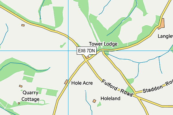 EX6 7DN map - OS VectorMap District (Ordnance Survey)