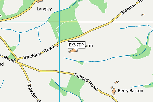 EX6 7DP map - OS VectorMap District (Ordnance Survey)