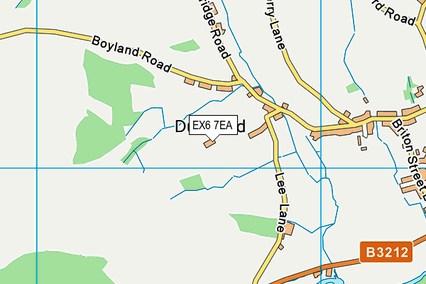 EX6 7EA map - OS VectorMap District (Ordnance Survey)