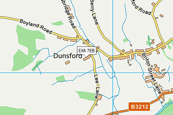 EX6 7EB map - OS VectorMap District (Ordnance Survey)