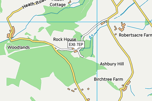 EX6 7EP map - OS VectorMap District (Ordnance Survey)