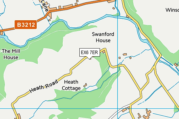 EX6 7ER map - OS VectorMap District (Ordnance Survey)