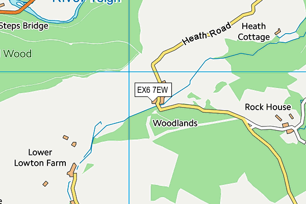 EX6 7EW map - OS VectorMap District (Ordnance Survey)