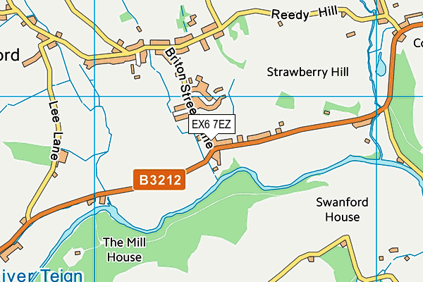 EX6 7EZ map - OS VectorMap District (Ordnance Survey)