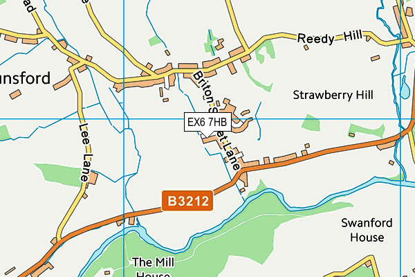 EX6 7HB map - OS VectorMap District (Ordnance Survey)