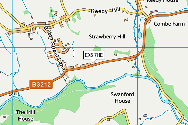 EX6 7HE map - OS VectorMap District (Ordnance Survey)