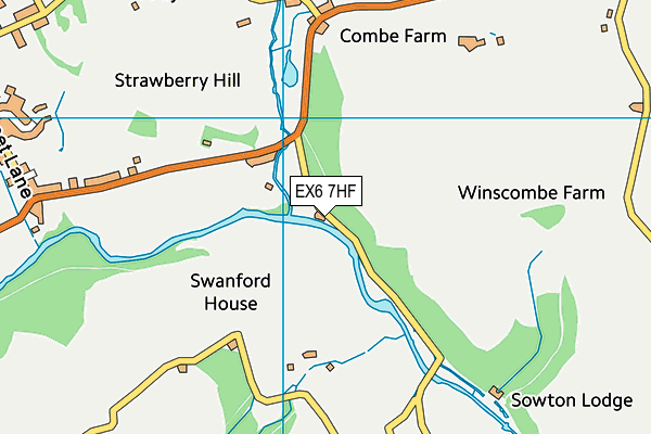 EX6 7HF map - OS VectorMap District (Ordnance Survey)