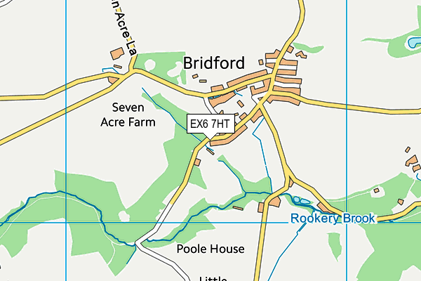 EX6 7HT map - OS VectorMap District (Ordnance Survey)