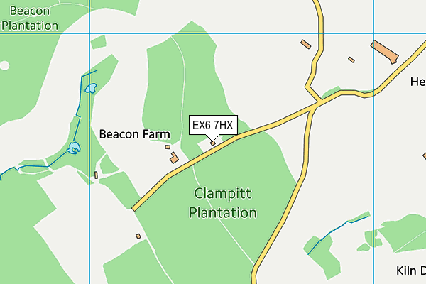 EX6 7HX map - OS VectorMap District (Ordnance Survey)