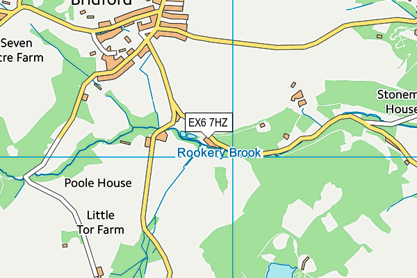 EX6 7HZ map - OS VectorMap District (Ordnance Survey)