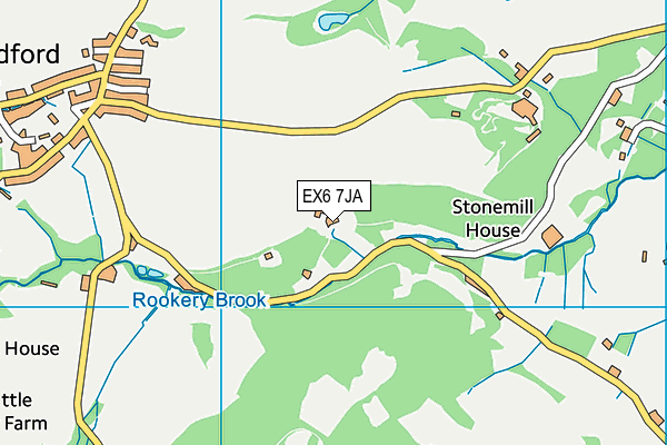 EX6 7JA map - OS VectorMap District (Ordnance Survey)