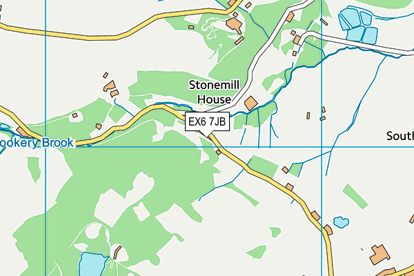 EX6 7JB map - OS VectorMap District (Ordnance Survey)