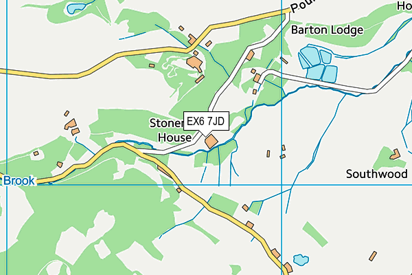EX6 7JD map - OS VectorMap District (Ordnance Survey)