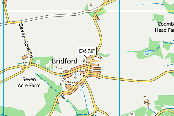 EX6 7JF map - OS VectorMap District (Ordnance Survey)