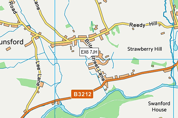 EX6 7JH map - OS VectorMap District (Ordnance Survey)