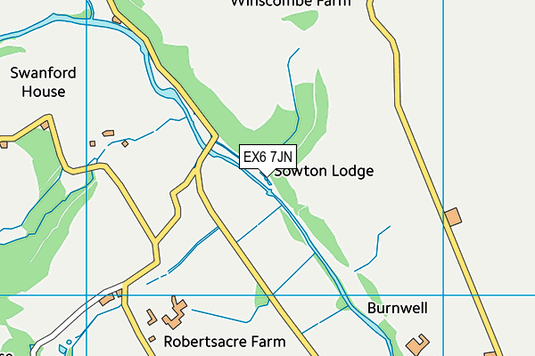 EX6 7JN map - OS VectorMap District (Ordnance Survey)