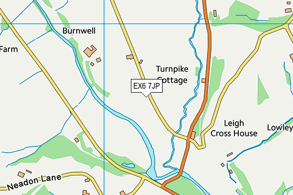 EX6 7JP map - OS VectorMap District (Ordnance Survey)