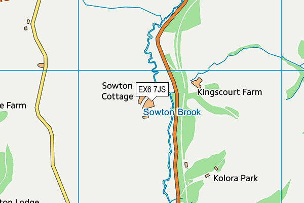 EX6 7JS map - OS VectorMap District (Ordnance Survey)