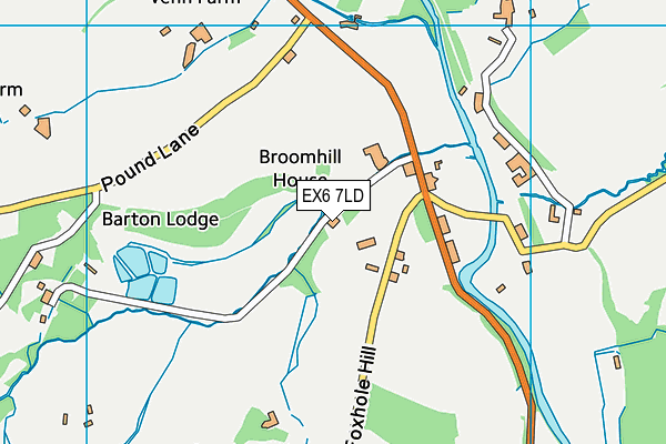 EX6 7LD map - OS VectorMap District (Ordnance Survey)