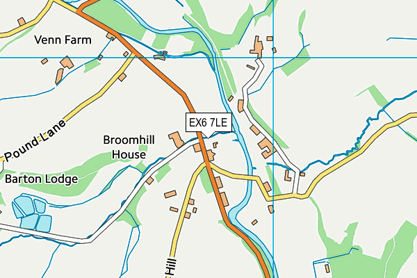 EX6 7LE map - OS VectorMap District (Ordnance Survey)