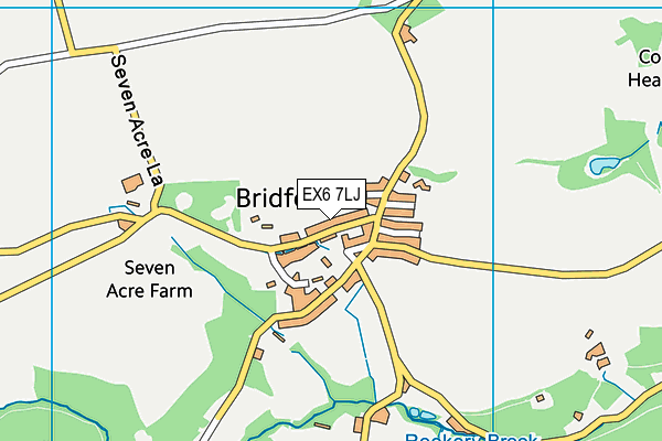 EX6 7LJ map - OS VectorMap District (Ordnance Survey)