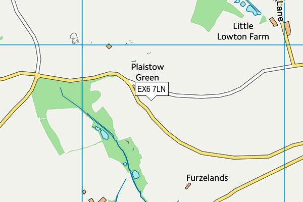 EX6 7LN map - OS VectorMap District (Ordnance Survey)