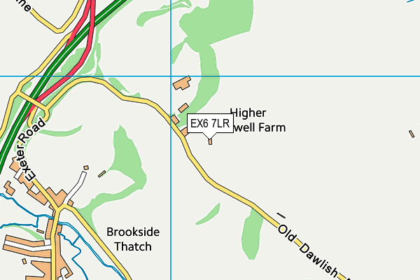 EX6 7LR map - OS VectorMap District (Ordnance Survey)