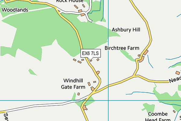 EX6 7LS map - OS VectorMap District (Ordnance Survey)