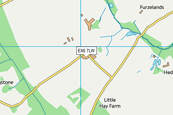 EX6 7LW map - OS VectorMap District (Ordnance Survey)
