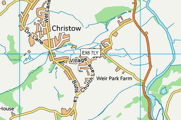 EX6 7LY map - OS VectorMap District (Ordnance Survey)