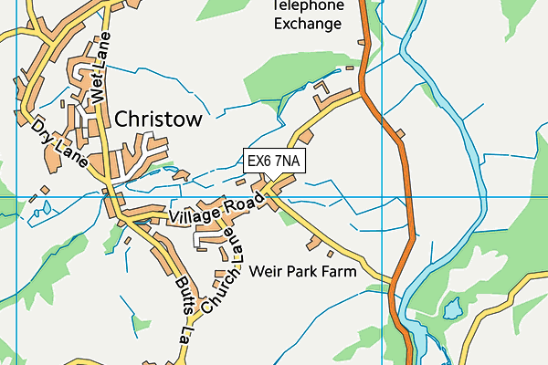 EX6 7NA map - OS VectorMap District (Ordnance Survey)