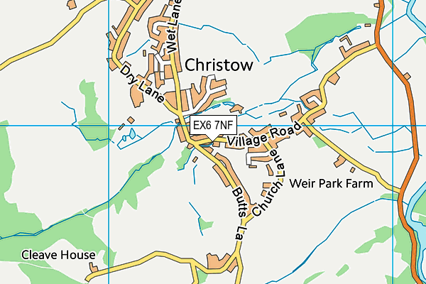 EX6 7NF map - OS VectorMap District (Ordnance Survey)