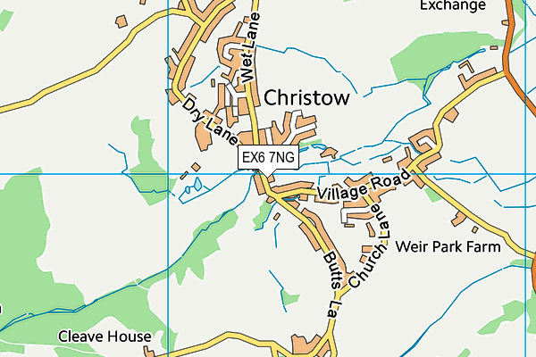 EX6 7NG map - OS VectorMap District (Ordnance Survey)