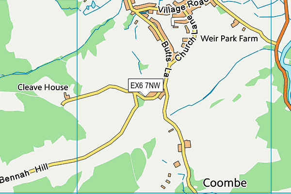 EX6 7NW map - OS VectorMap District (Ordnance Survey)