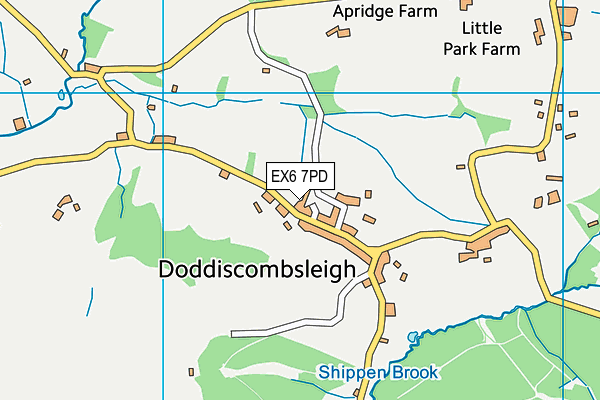 EX6 7PD map - OS VectorMap District (Ordnance Survey)