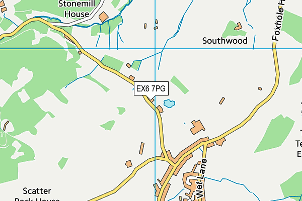 EX6 7PG map - OS VectorMap District (Ordnance Survey)