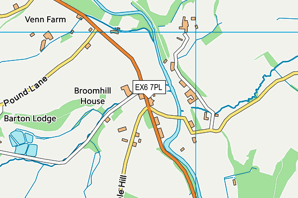 EX6 7PL map - OS VectorMap District (Ordnance Survey)