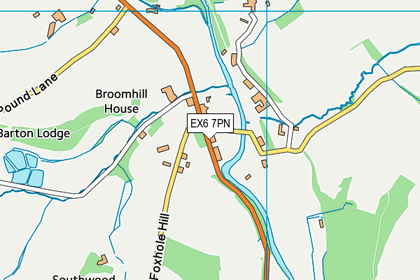 EX6 7PN map - OS VectorMap District (Ordnance Survey)