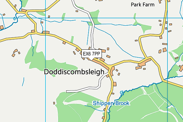 EX6 7PP map - OS VectorMap District (Ordnance Survey)