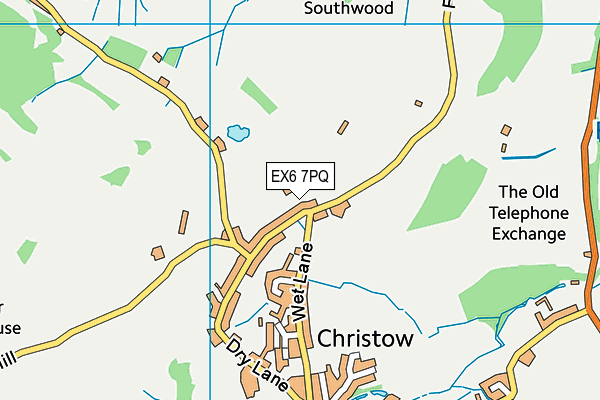 EX6 7PQ map - OS VectorMap District (Ordnance Survey)