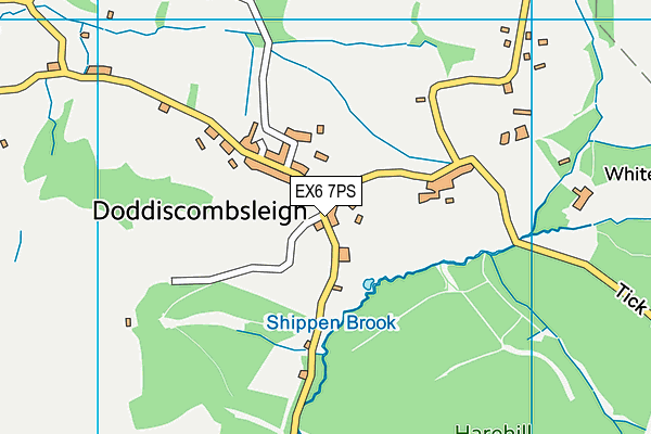 EX6 7PS map - OS VectorMap District (Ordnance Survey)