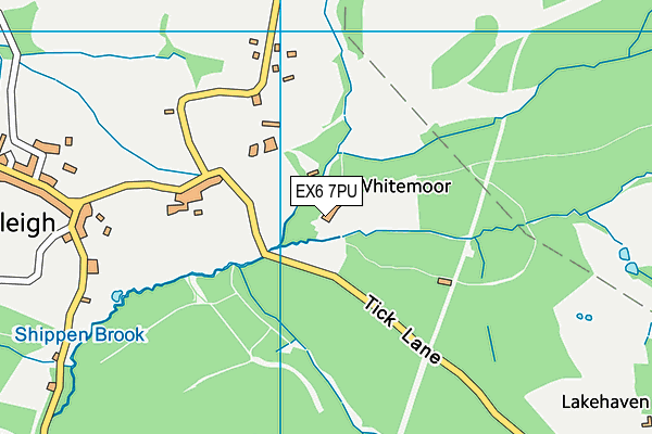 EX6 7PU map - OS VectorMap District (Ordnance Survey)