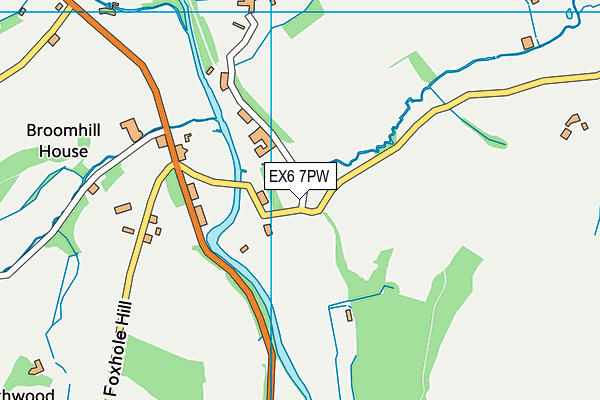 EX6 7PW map - OS VectorMap District (Ordnance Survey)