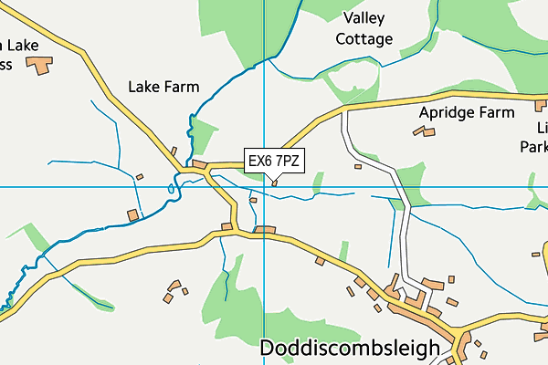 EX6 7PZ map - OS VectorMap District (Ordnance Survey)