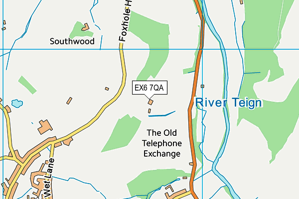 EX6 7QA map - OS VectorMap District (Ordnance Survey)