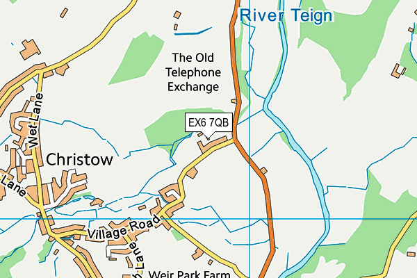 EX6 7QB map - OS VectorMap District (Ordnance Survey)