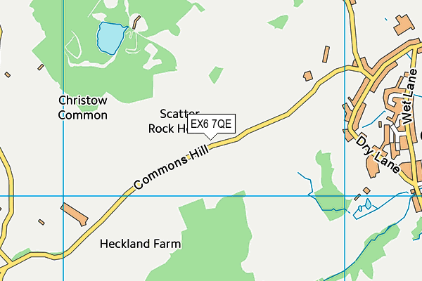 EX6 7QE map - OS VectorMap District (Ordnance Survey)