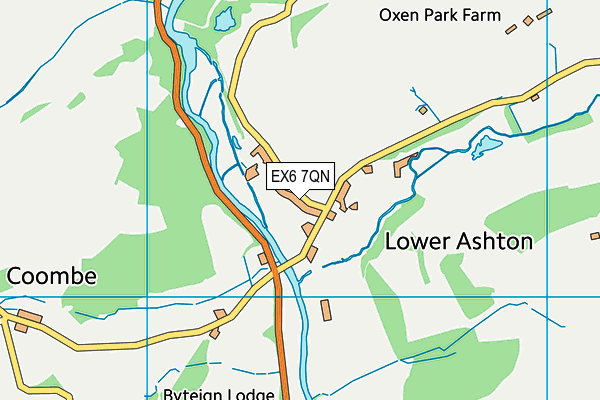 EX6 7QN map - OS VectorMap District (Ordnance Survey)